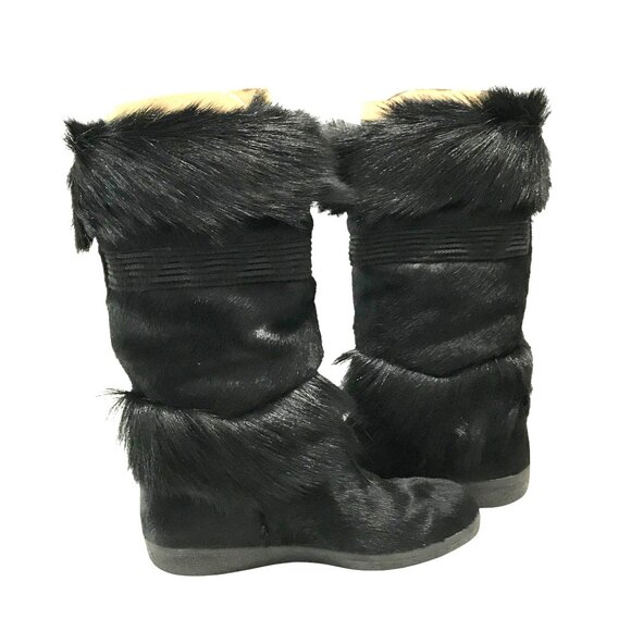 Tecnica Skandia Black Fur Boots Womens Size 7 Italy Apri Ski - Picture 5 of 10